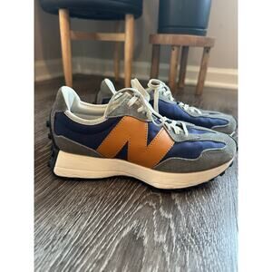New Balance 327 Castlerock Night Tide Navy Orange Women’s Shoes Sz. 7.5